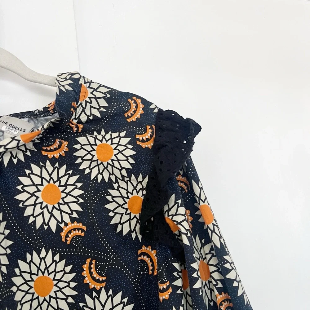 The Odells Samia Daisy Rufffle Top in Twilight Medium - Picture 8 of 8